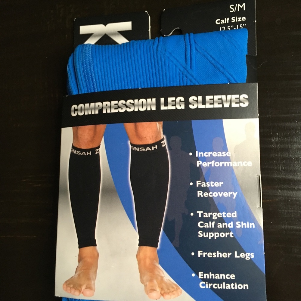 NWT Zensah Leg Compression Sleeve For Sports S/M